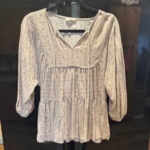 Easel Women's Blouse - Cream Floral